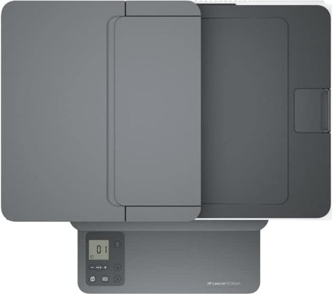 HP LaserJet MFP M236SDN top view showing flatbed scanner lid and ADF document feeder – multifunction printer UAE
