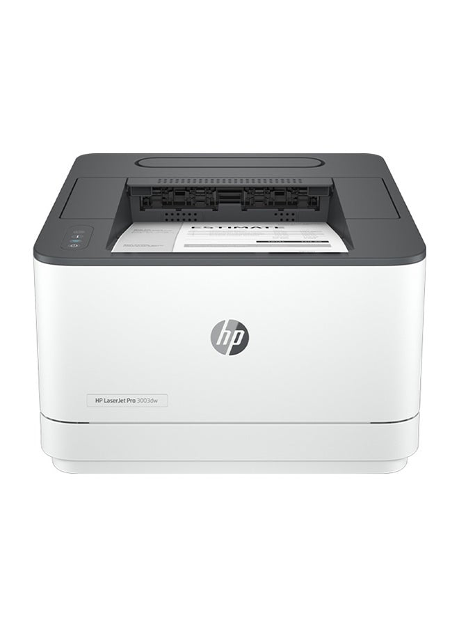 HP LaserJet Pro 3003DW A4 Mono Laser Printer front view with output tray – wireless black and white office printer available in UAE
