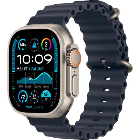 Apple Watch Ultra 2 49mm GPS Smart Watch Titanium Case with Ocean Band | UAE Stock | Dubai Abu Dhabi Sharjah Ajman Fujairah RAK UAQ Navy Ocean