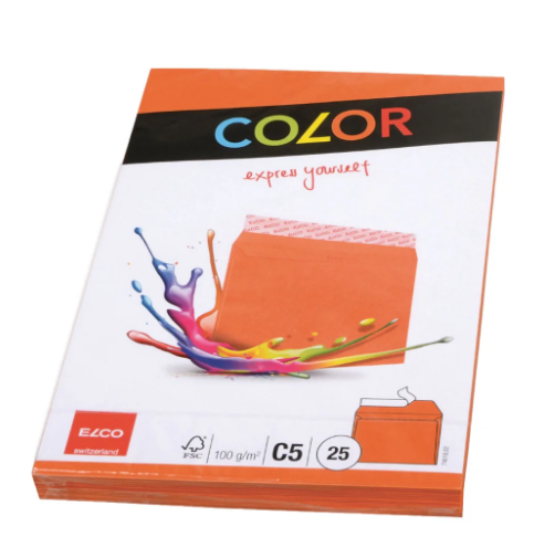 Elco Color Envelope C5 Orange - Premium Office Supplies UAE | Dubai Abu Dhabi Sharjah