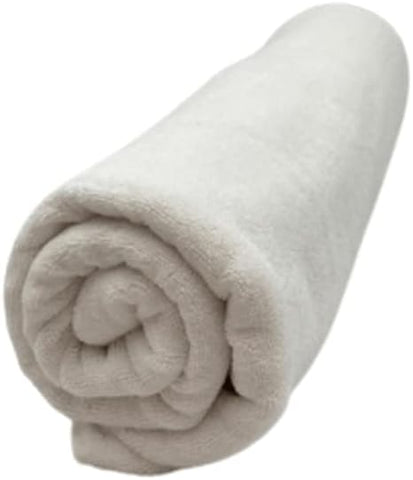 INFINI HOMES Iris White Luxury Pool Towel 90x180cm - Premium 600 GSM Cotton Bath Linen UAE
