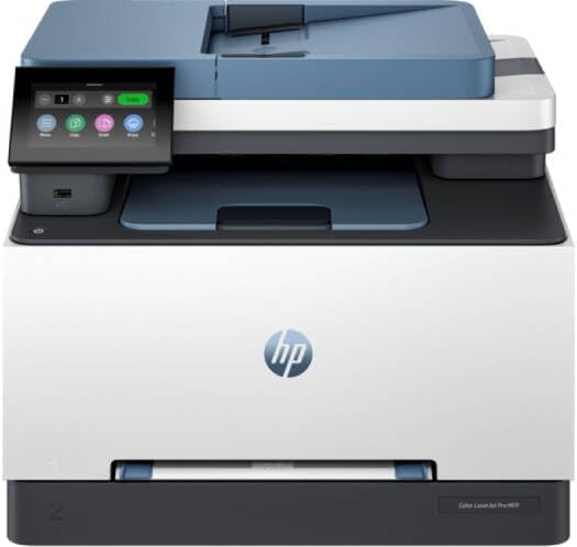 HP Color LaserJet Pro MFP 3303fdn front view with 4.3-inch CGD touchscreen and 50-page ADF – office printer UAE