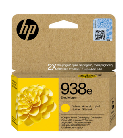 HP 938e Yellow Ink Cartridge Dubai UAE - High Capacity 4S6Y1PE | Free Delivery All Emirates
