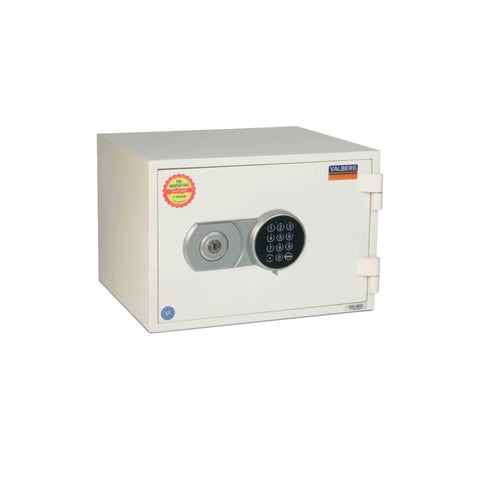 Valberg FRS-30 EL Fire-Resistant Safe – White, Digital + Key Lock System