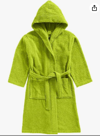 INFINI HOMES Daffodil Premium Kids Hooded Bathrobe - 100% Terry Cotton Hotel Quality UAE