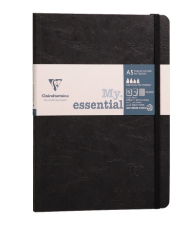 Clairefontaine Age Bag A5 Notebook Dubai UAE - Premium Leather Effect Lined Journal 192 Pages