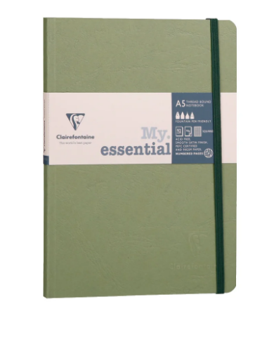Clairefontaine Age Bag A5 Notebook - Premium Leather Effect Lined Journal | UAE Delivery