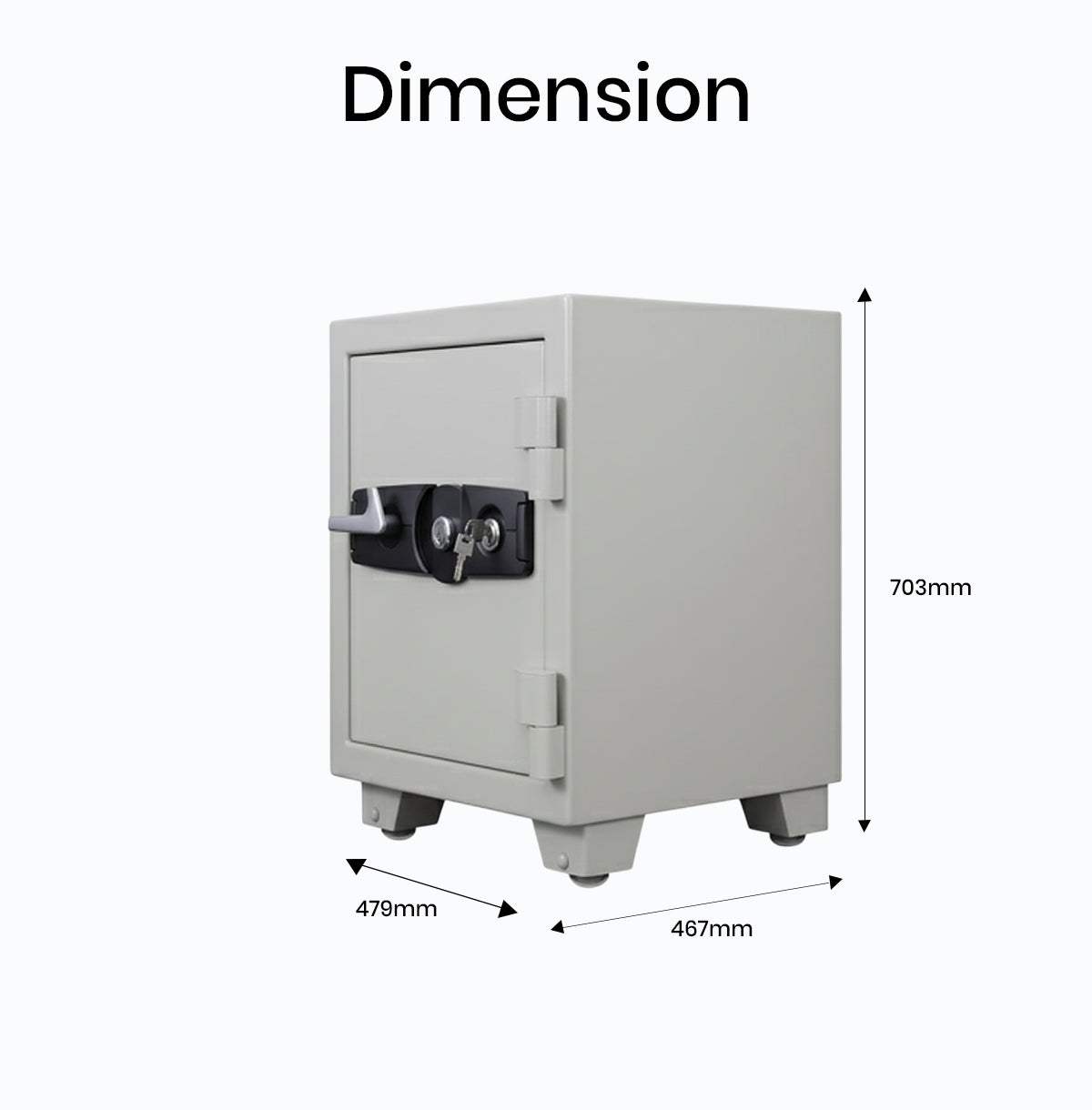 Eagle Safes Fire Resistant Safe SS-045K+K Dubai Abu Dhabi UAE - 2 Key Locks Security Safe