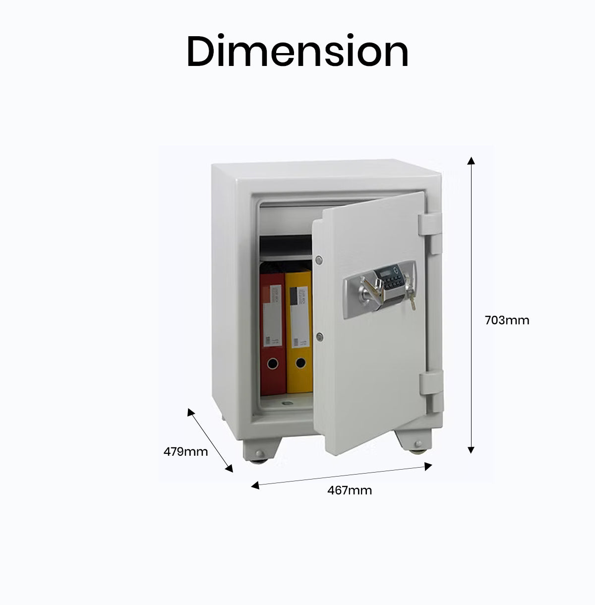 Eagle Safes Fire Resistant Safe ES-045 Digital + Key Lock | UAE Delivery Dubai Abu Dhabi Sharjah