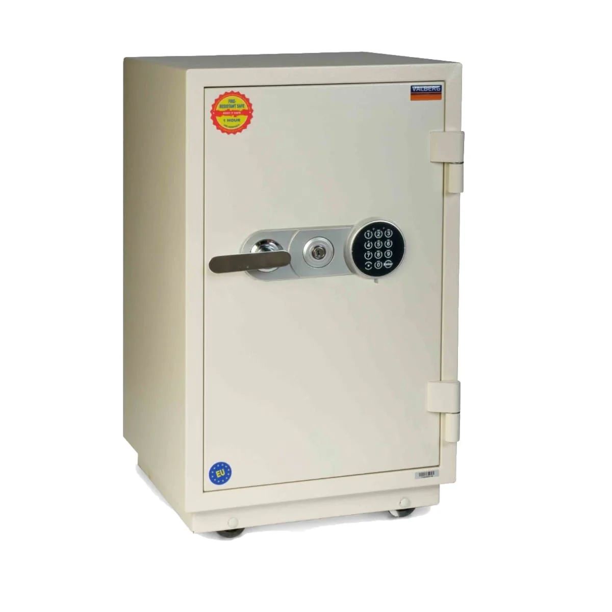 Valberg FRS-67 EL Fire-Resistant Safe – White, Digital + Key Lock System