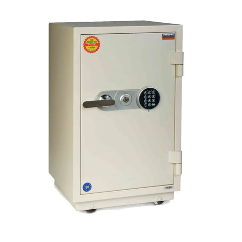Valberg FRS-67 EL Fire-Resistant Safe – White, Digital + Key Lock System