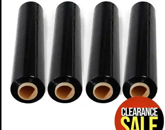 Infini Homes Black Stretch Film Roll – Heavy-Duty Pallet Wrap for Secure Packaging & Shipping