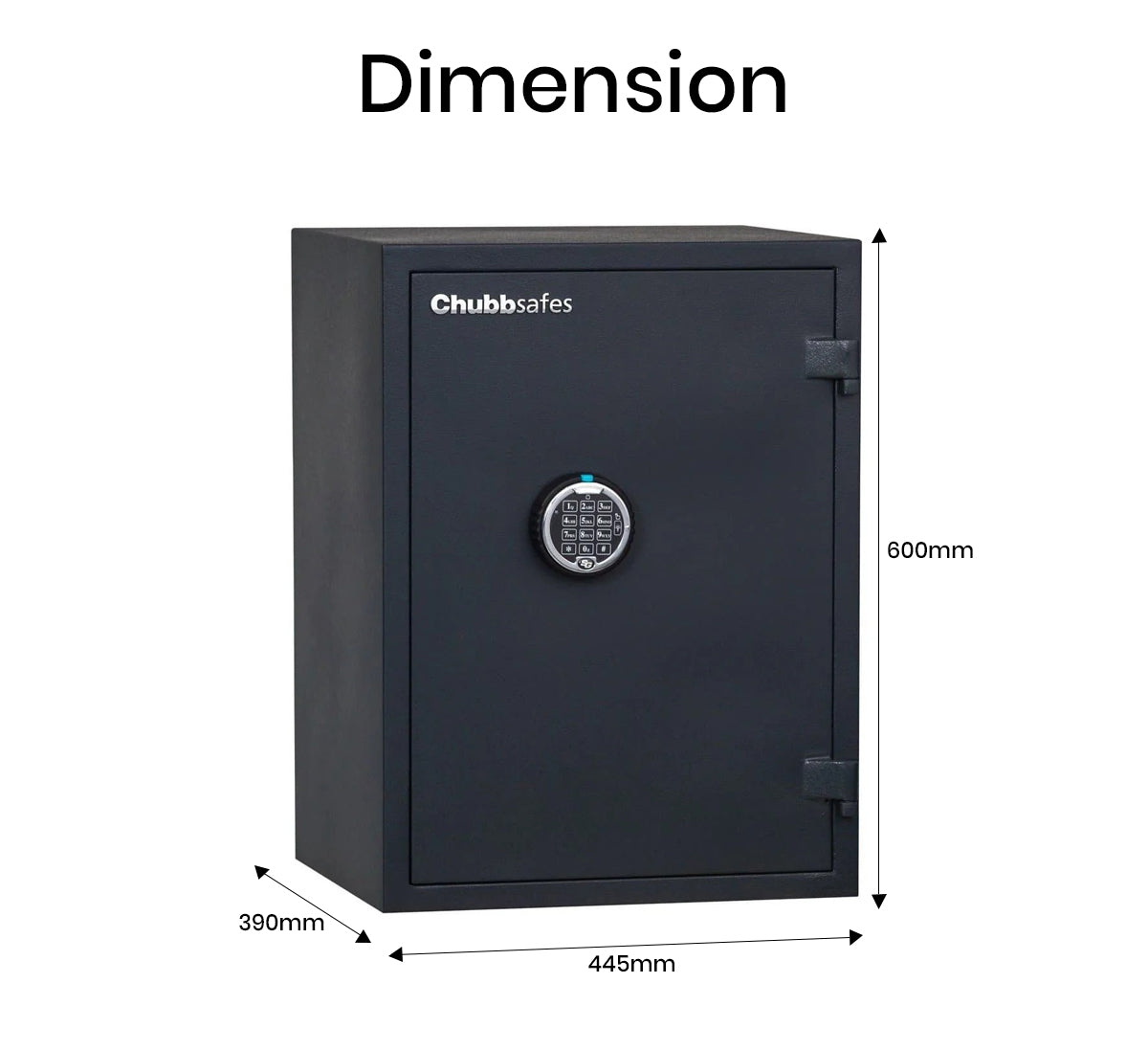Chubbsafes HOME 50 Digital Safe – 51L, Fire & Burglary Resistant, Anthracite Finish