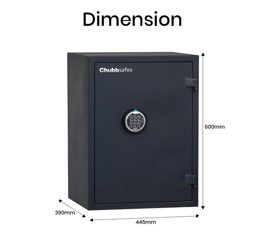 Chubbsafes HOME 50 Digital Safe – 51L, Fire & Burglary Resistant, Anthracite Finish