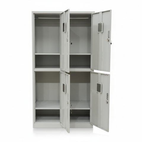 Metal Duplex Door Locker | Grey Steel Storage Cabinet 185x90x45cm – IH CC4T