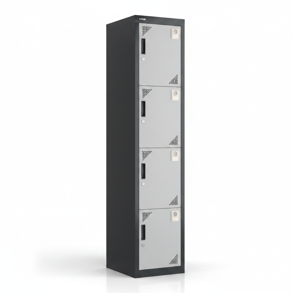 GO 4-Tier Steel Locker | Model GO-T4 (FYD-G004) – H185 × W38 × D45 cm