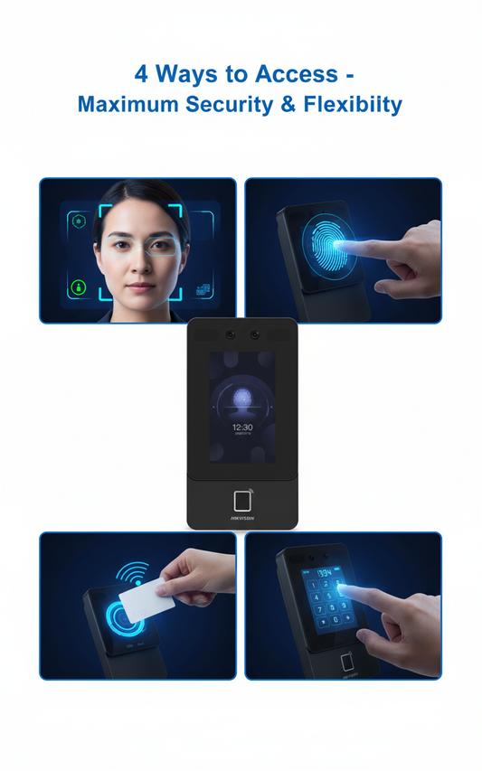 Hikvision DS-K1T342MFWX Face Recognition Access Control Terminal - Fingerprint & Card Reader