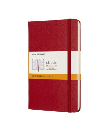 MOLESKINE Classic Notebook A6 Hardcover Ruled 192 Pages Red - Premium Stationery UAE