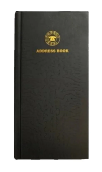 FIS Address Book 115x240mm Black - Premium Office Organizer UAE | Dubai Abu Dhabi Sharjah