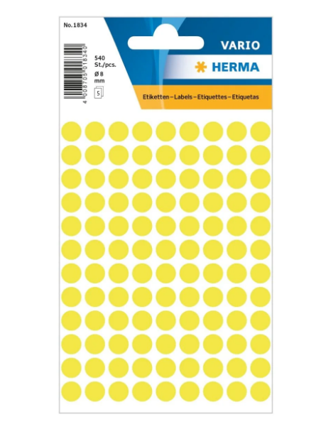Herma Vario Color Dot Stickers 8mm - UAE Wide Delivery | Premium Office Labels Dubai Abu Dhabi