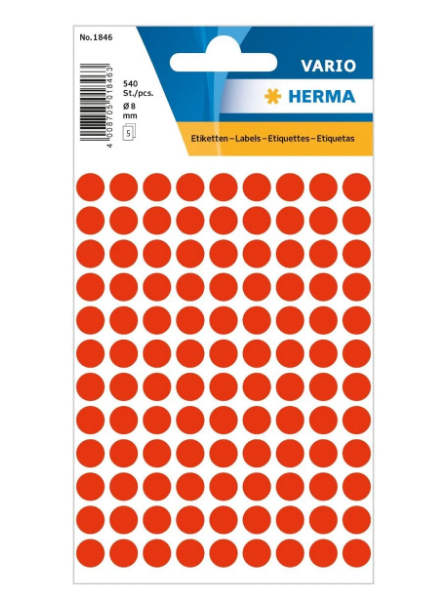 Herma Vario Color Dot Stickers 8mm - Premium Office Labels UAE | Dubai Abu Dhabi Sharjah