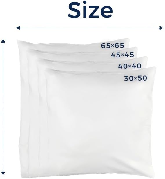 INFINI HOMES Premium White Cotton Cushion Covers 40 X 40 - UAE Living Room Decor