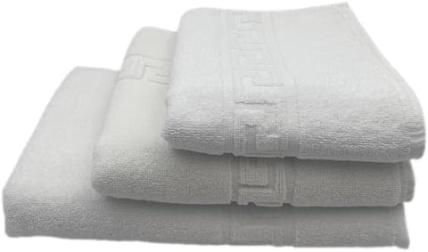 INFINI HOMES Magnolia White Luxury Bath Towel Set - Premium 600 GSM Cotton Hotel Quality