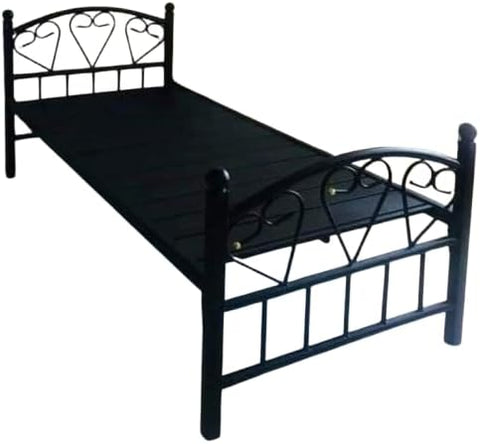 Metal Bed Frame Black Single Size UAE | INFINI HOMES Dubai Abu Dhabi Sharjah