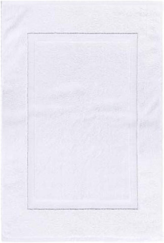 INFINI HOMES Iris White Luxury Bath Mat 50x80cm - Premium 600 GSM Cotton Bath Linen UAE