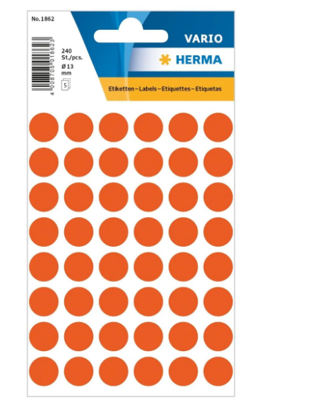 Herma Vario Color Dot Stickers 13mm Red - UAE Office Supplies | Dubai Abu Dhabi Sharjah