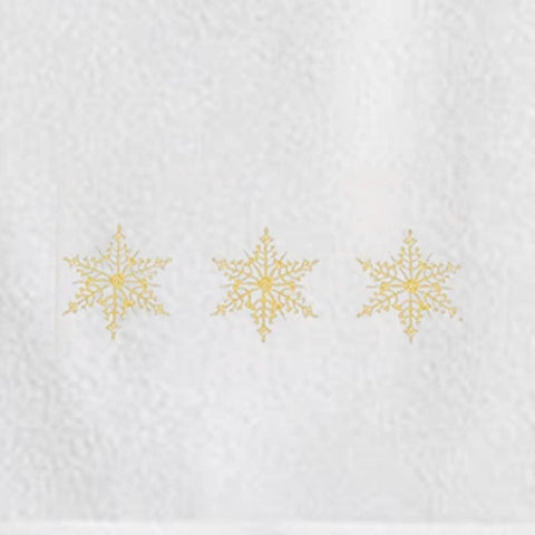 INFINI HOMES Luxury Embroidered Snowflake Hand Towel - Premium 100% Cotton Bath Linen UAE