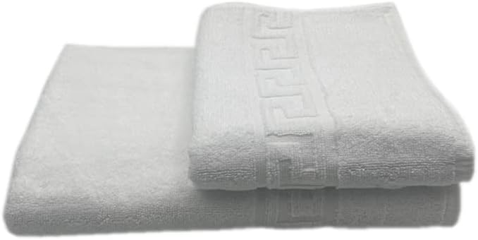 INFINI HOMES Magnolia White Luxury Towel Set - Premium 100% Cotton Bath Towels UAE