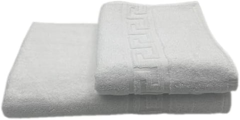 INFINI HOMES Magnolia White Luxury Towel Set - Premium 100% Cotton Bath Towels UAE
