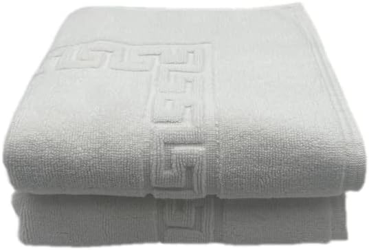 INFINI HOMES Magnolia White Luxury Bath Mat Set - Premium 100% Cotton Hotel Quality (50x80cm, Set of 2) - UAE Wide Delivery