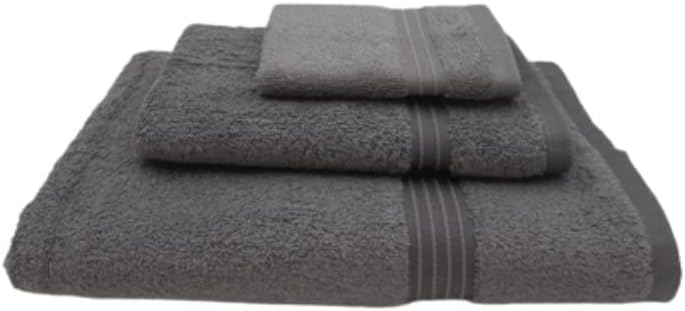 INFINI HOMES Premium Charcoal Luxury Towel Set - 100% Cotton Hotel Quality Bath Towels UAE