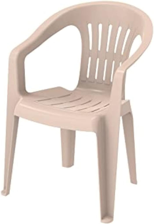 كرسي أميرة بيج بلاستيك | Princess Chair Beige Premium Outdoor Furniture UAE Dubai Abu Dhabi