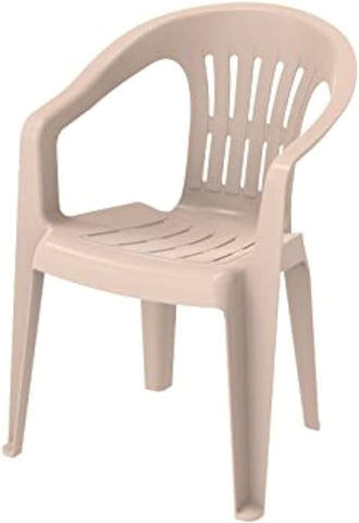 Princess Chair Beige - Premium Plastic Outdoor Furniture UAE | Dubai Abu Dhabi Sharjah