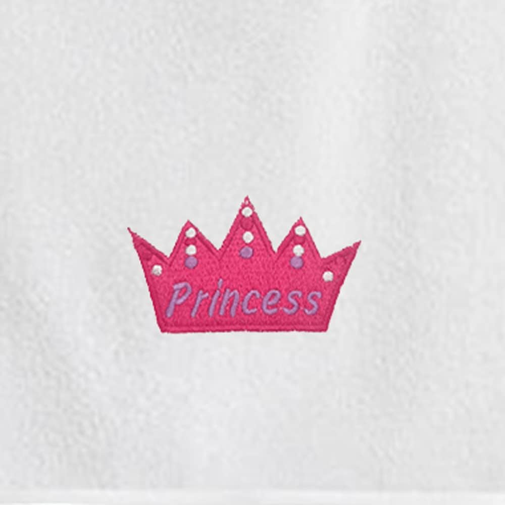INFINI HOMES Luxury Personalized Hand Towels - Princess & Prince Embroidered Set (50x80cm) - Premium 600 GSM Cotton Bath Linen