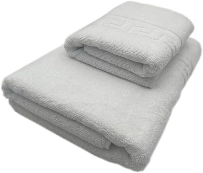INFINI HOMES Magnolia White Luxury Towel Set - Premium 100% Cotton Bath Towels UAE