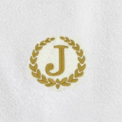 INFINI HOMES Luxury Monogrammed Bath Towel - Premium 100% Cotton Hotel Quality 70x140cm (Golden Letter J) - UAE Wide Delivery