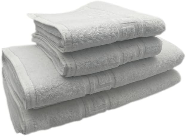 INFINI HOMES Magnolia White Luxury Towel Set – Premium 100% Cotton Bath Towels UAE | Dubai Abu Dhabi Sharjah