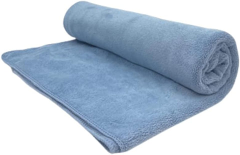 INFINI HOMES Premium Blue Microfiber Hair Towel - Quick Dry Bath Linen 70x140cm UAE