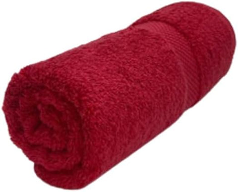 INFINI HOMES Gardenia Hand Towel 50x100cm 600 GSM Red Diamond Dobby 100% Cotton - Premium UAE Home Textiles