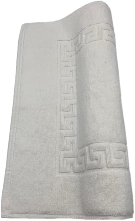 INFINI HOMES Magnolia White Luxury Bath Mat - Premium 100% Cotton Hotel Spa Quality - 50x80cm UAE