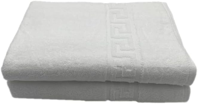 INFINI HOMES Magnolia White Luxury Bath Towel Set - Premium 100% Cotton Hotel Quality 70x140cm (Set of 2) - UAE Wide Delivery