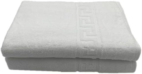 INFINI HOMES Magnolia White Luxury Bath Towel Set - Premium 100% Cotton Hotel Quality 70x140cm (Set of 2) - UAE Wide Delivery