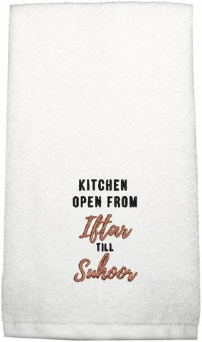 INFINI HOMES Ramadan Kitchen Towel - Premium Embroidered Hand Towel UAE