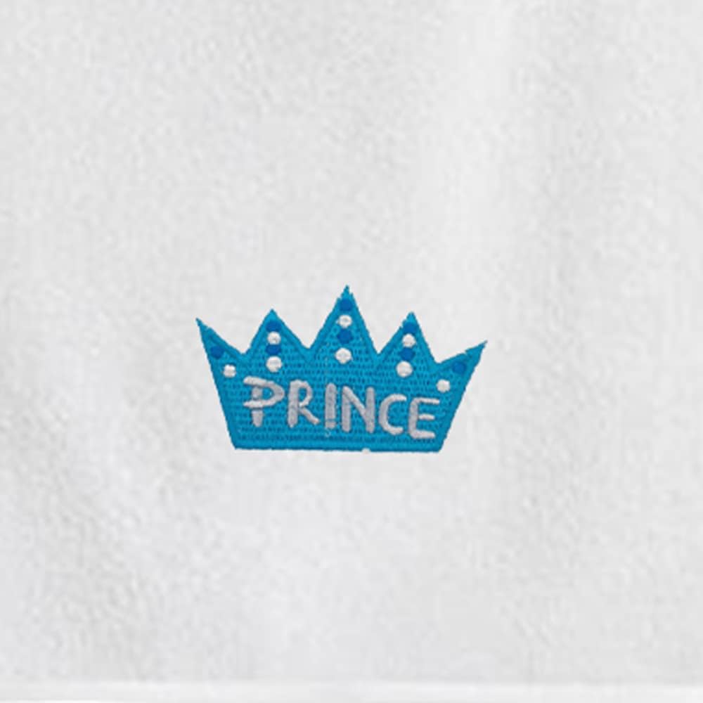 INFINI HOMES Luxury Personalized Hand Towels - Princess & Prince Embroidered Set (50x80cm) - Premium 600 GSM Cotton Bath Linen