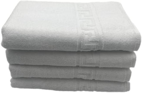 INFINI HOMES Magnolia White Luxury Bath Towel Set - 70x140cm (4 Pack) | Premium 600 GSM Cotton | UAE Delivery