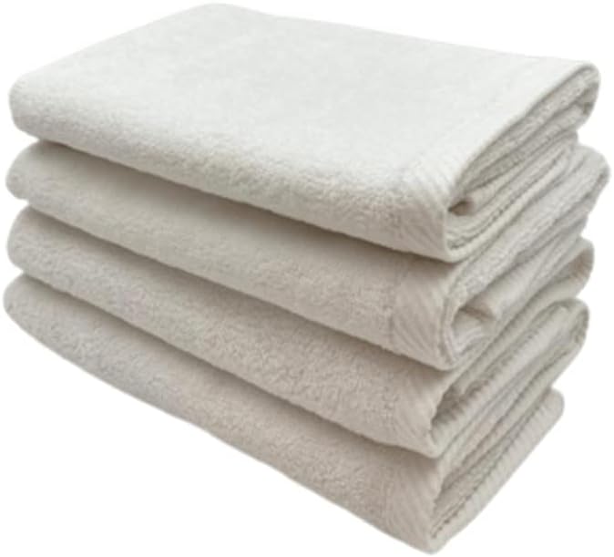 INFINI HOMES Iris White Luxury Hand Towel Set - Premium 100% Combed Cotton Bath Linen UAE